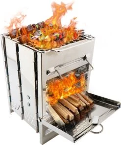 House Of Husk Draagbaar Houtkachel Voor Kamperen - Klein Camping Oven - Kampeer Kachel - Camping Kooktoestel - Camping Accessoires