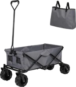 TecTake - Opvouwbare Bolderkar Heidrun Grijs