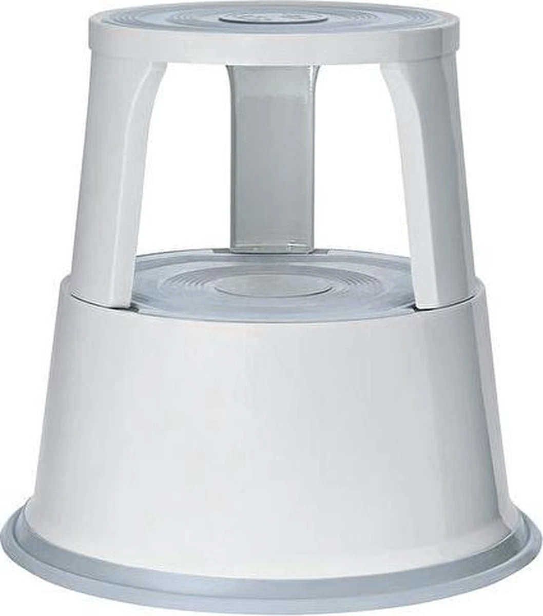 Wedo - Rollhocker, Metalen Opstapkrukje - Lichtgrijs