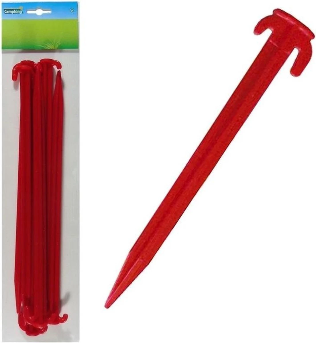 Merkloos 30x Tent Haringen Van Kunststof Halfrond 30 Cm - Tentharingen - Kampeerspullen - Tent Opzetten Camping/outdoor Benodigdheden