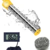 Dompelaar 2000W Incl. Thermometer & Staalspons - Reisdompelaar - Emmerdompelaar - Waterkoker - Camping - Kamperen - Outdoor