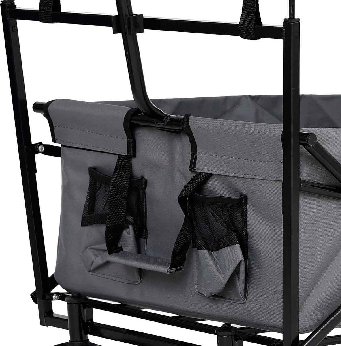 AREBOS Handwagen Vouwbare Dak Handwagen Vouwbare Trolley Uitrustingswagen Grijs - Afbeelding 11