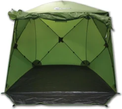FisherPro WildLand Tent –comfortabele Vistent – Handige Strandtent – Compacte Festival Tent - Uitbreid Mogelijkheden Met Stormcover - Geschikt Voor 2 Personen