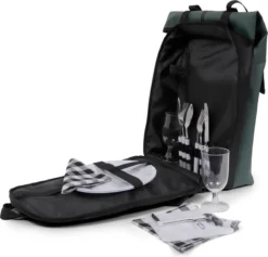 Norländer Picknick Rugtas - Koeltas - Inclusief Bestek - Groen