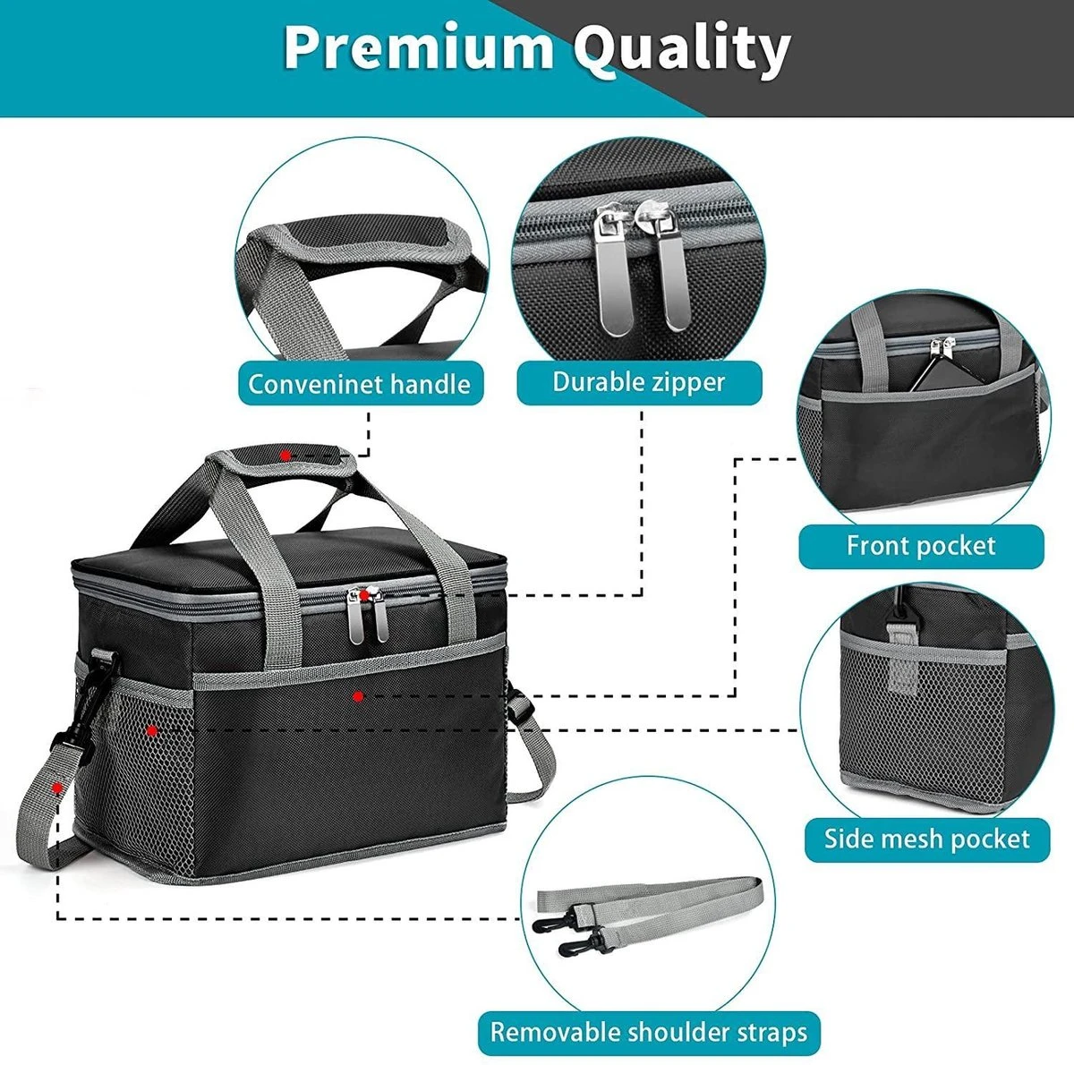 Buxibo Koeltas 9 Liter - Compacte Coolerbag - Inclusief Shouderband - Afbeelding 2