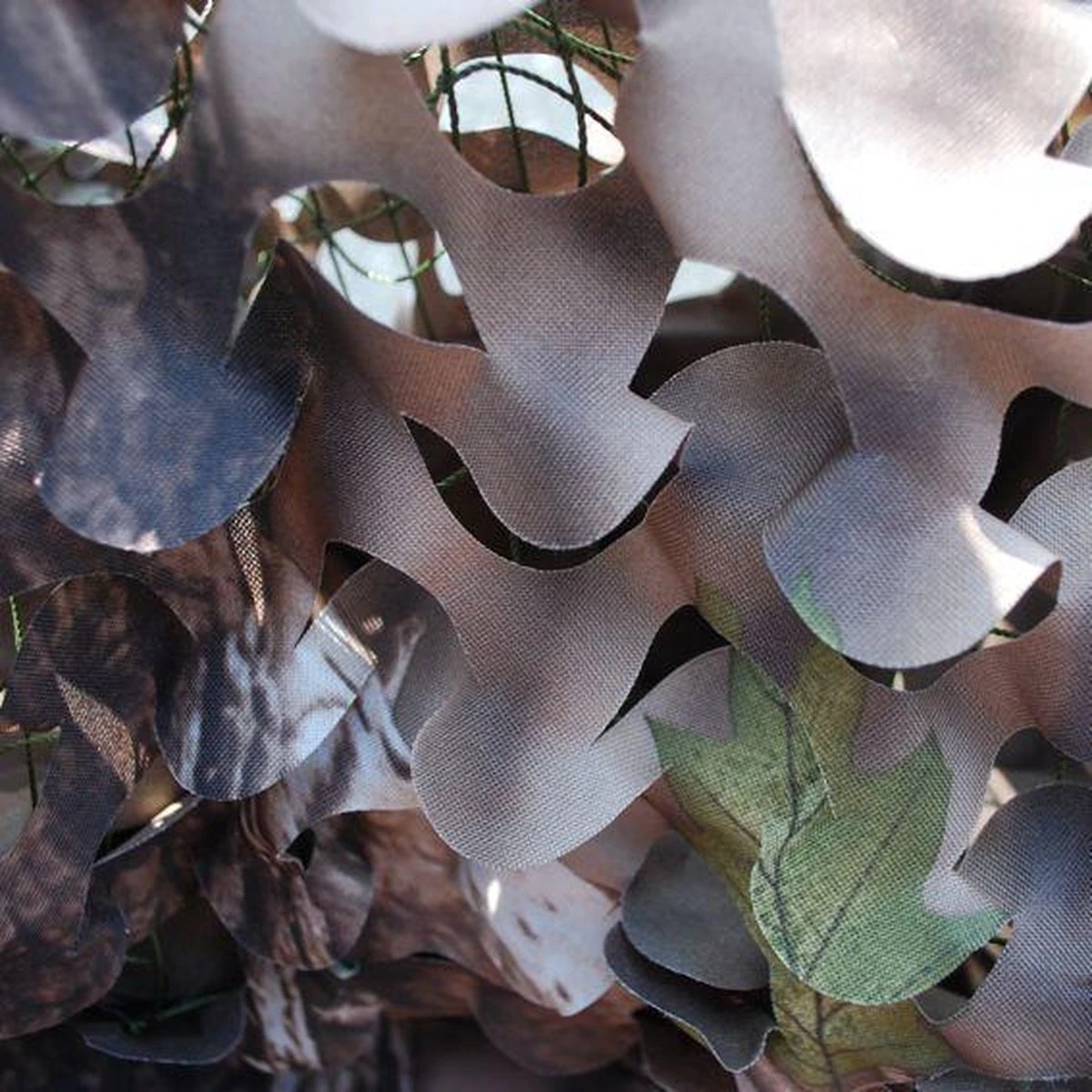 Camouflagenet 4meter Proloo In 3D Natuurlijk Groen 1,5x4meter - Advanced Camouflage - 2-laags Met Binnennet En 3D Blaadjes Buitennet | Natuurlijke Kleuren | Polyester | Boomhut | Kind | Jacht | Buitenleven - Afbeelding 2