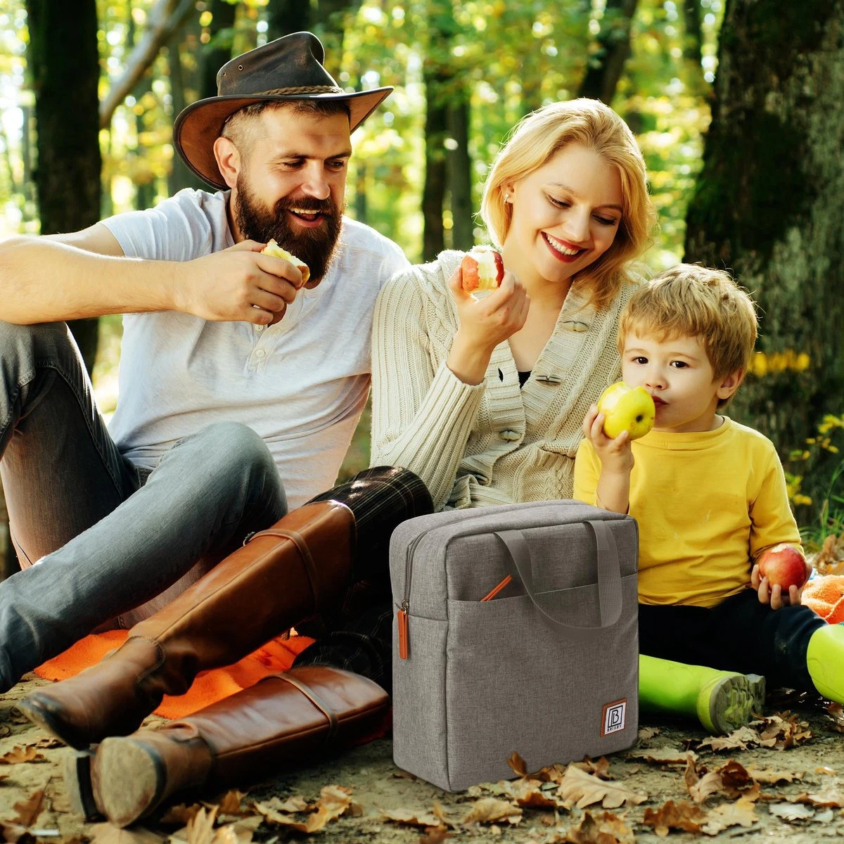 Brisby 4 Laags Geïsoleerde Koeltas - Lunchtas 7 Liter - Lichtgrijs - Afbeelding 8