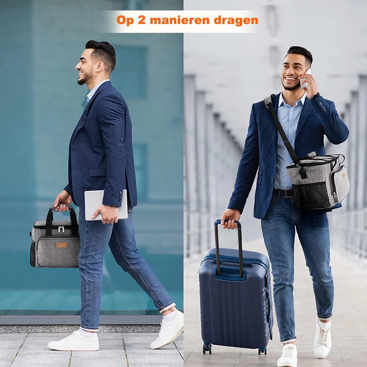 Lunchtas - Koeltas Voor Dames En Heren - Cool Bag - 4 Laags Geïsoleerde Koeltas - Kleine Cooler - Lunch Box - Lunchtas 15 Liter - Afbeelding 4