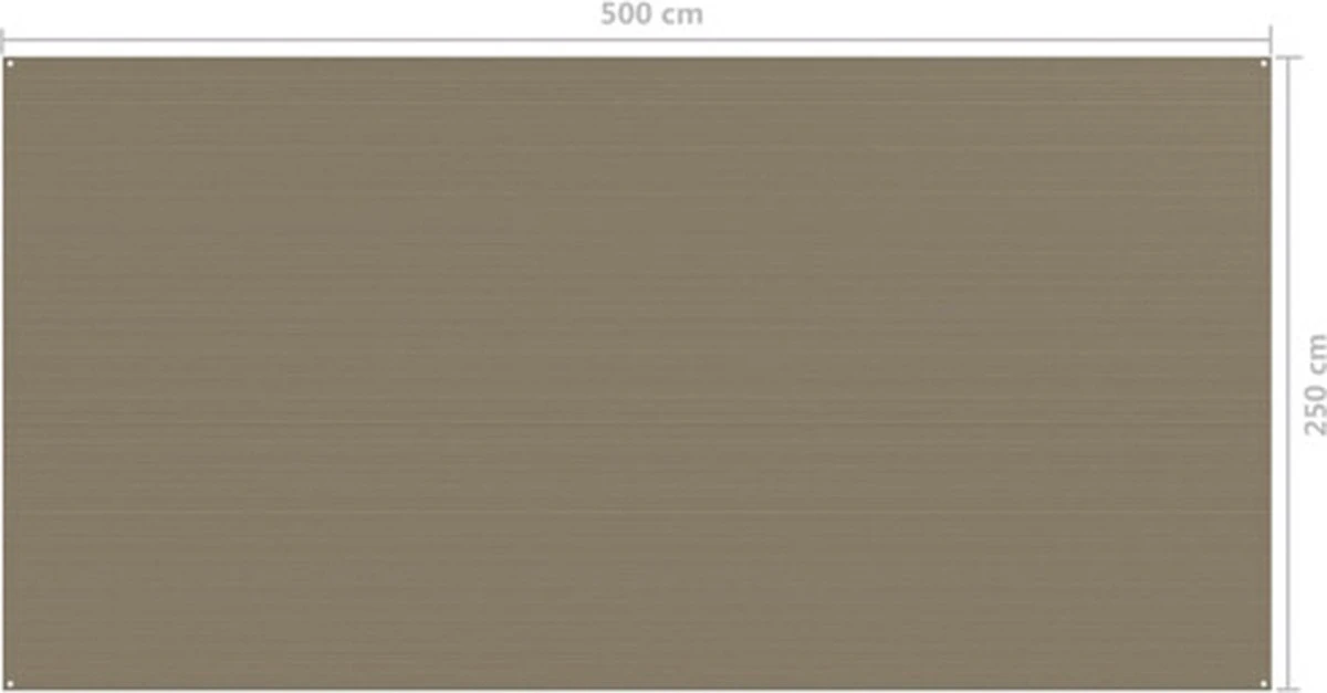 VidaXL Tenttapijt 250x500 Cm Taupe - Afbeelding 4
