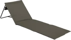 Strandmat Opvouwbaar Met Schouderband - Strandstoel Grijs 145x47x52