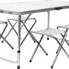 Inklapbare, In Hoogte Verstelbare Campingtafel 120x60x70cm Incl. 4 Inklapbare Krukken Campingtafel S