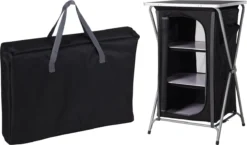 Pro Garden Campingkast Vouwbaar Met 3 Legplanken - Inclusief Draagtas - 60x53x97cm