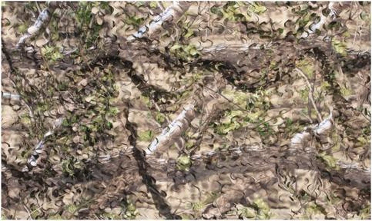 Camouflagenet 4meter Proloo In 3D Natuurlijk Groen 1,5x4meter - Advanced Camouflage - 2-laags Met Binnennet En 3D Blaadjes Buitennet | Natuurlijke Kleuren | Polyester | Boomhut | Kind | Jacht | Buitenleven