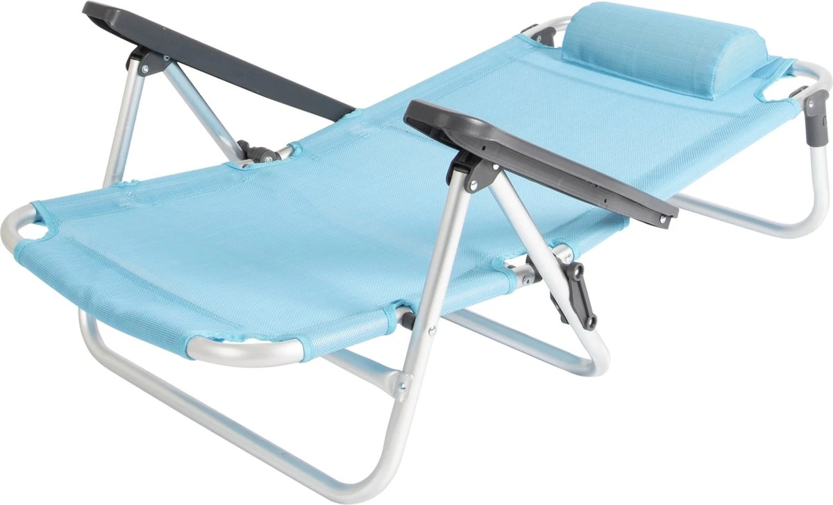 Bo-Camp Beach Chair - Monaco - Aluminium - Blauw - Afbeelding 8