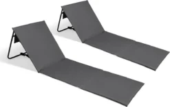 Intimo Strandmat - 2 Stuks - Grijs - 100x51x41cm