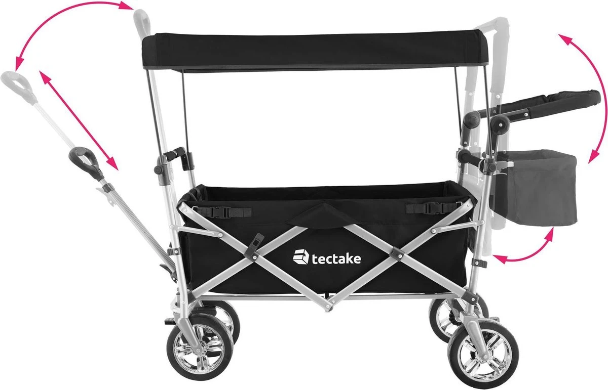 Tectake - Opvouwbare Bolderwagen Handkar Nico Zwart - 403549 - Afbeelding 7