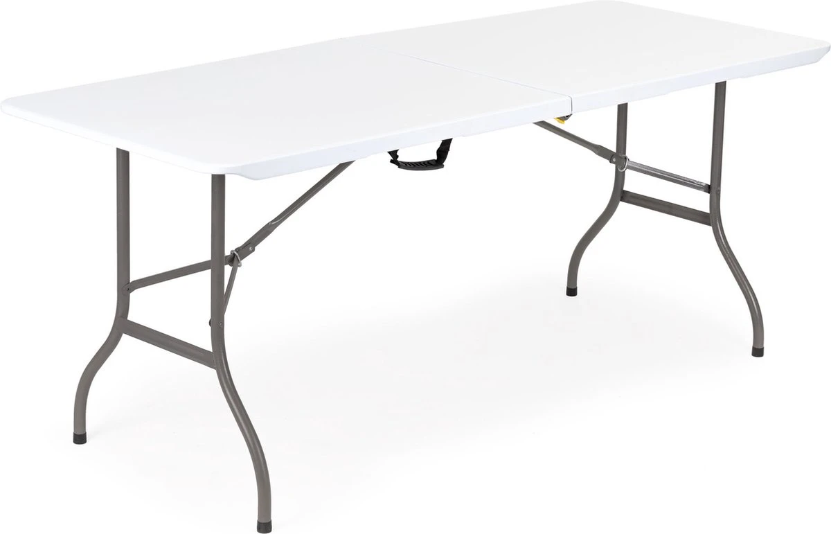 Inklapbare Tafel - Opklaptafel - 180x70x73,5 Cm - Wit - Afbeelding 2