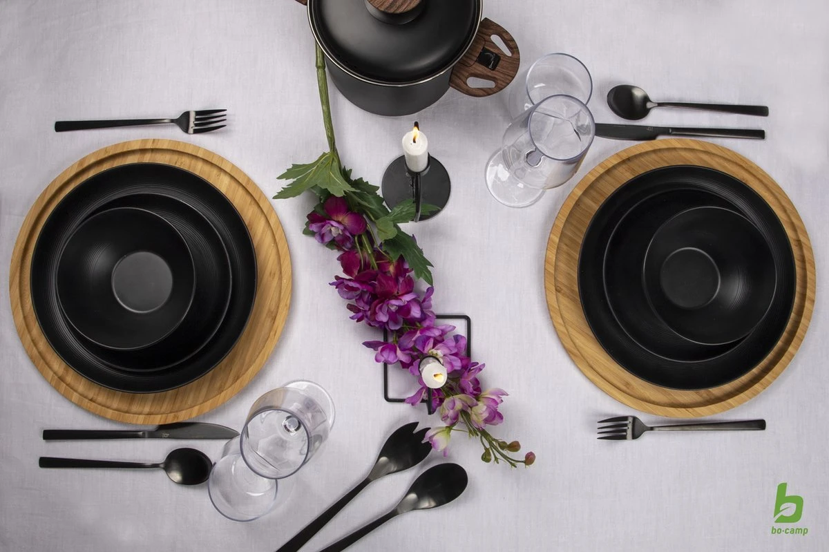 Bo-Camp Industrial - Bestekset - Ballona - 16-delig 4-Persoons - Zwart - Afbeelding 2