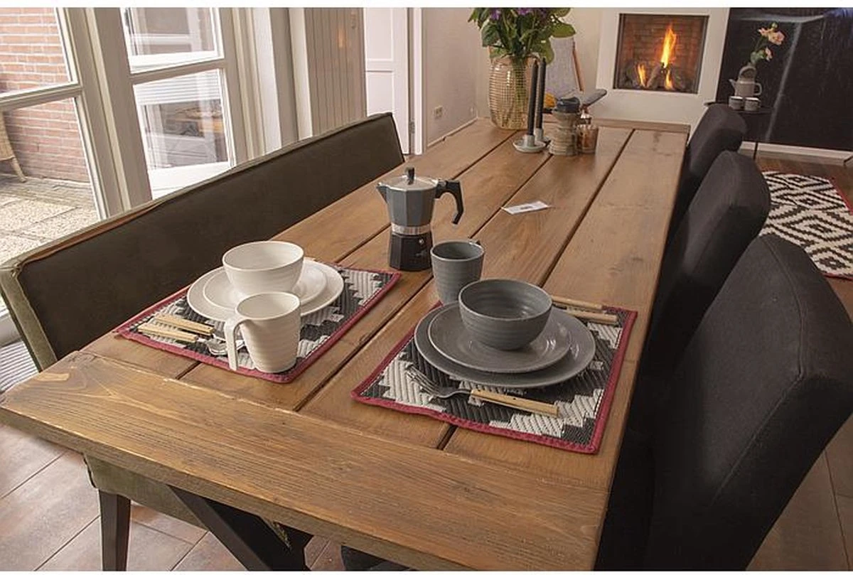 Bo-Camp Campingservies - 100% Melamine - 16-delig - Stone - Grijs - Afbeelding 15
