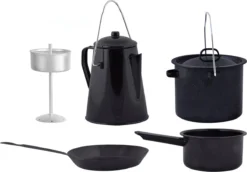 ESSCHERT DESIGN Pannenset Kampvuur - 4 Delig - Outdoor - Metaal