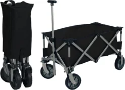 Opvouwbare Bolderkar - Zwart - 90 X 49 X 58 Cm