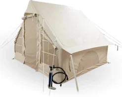 Opblaasbare Vier Persoons Tent Beige 300x200x210 Cm