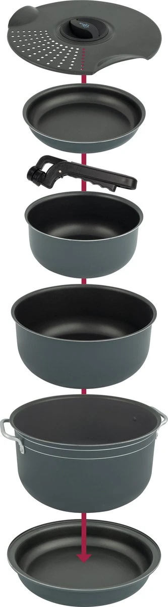 Bo-Camp Pannenset - Camping - 7-delig - Aluminium - Afbeelding 8