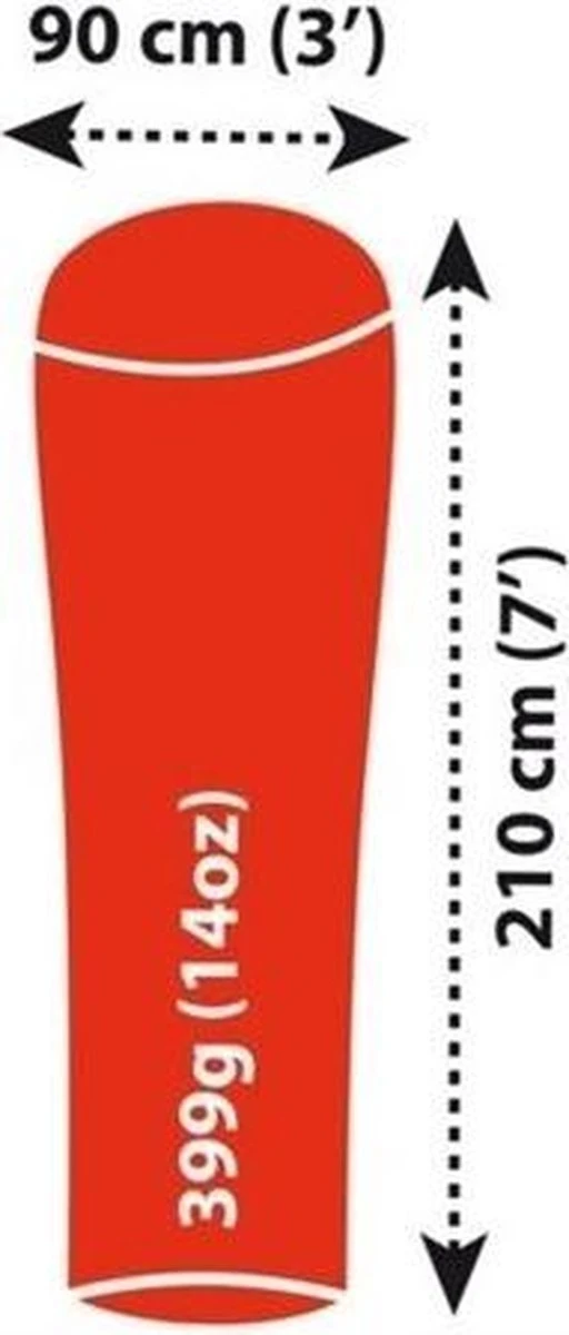 Sea To Summit - Reactor Extreme Thermolite® Mummy Liner - Lakenzak - Extra Verwarmend - Rood - Afbeelding 5