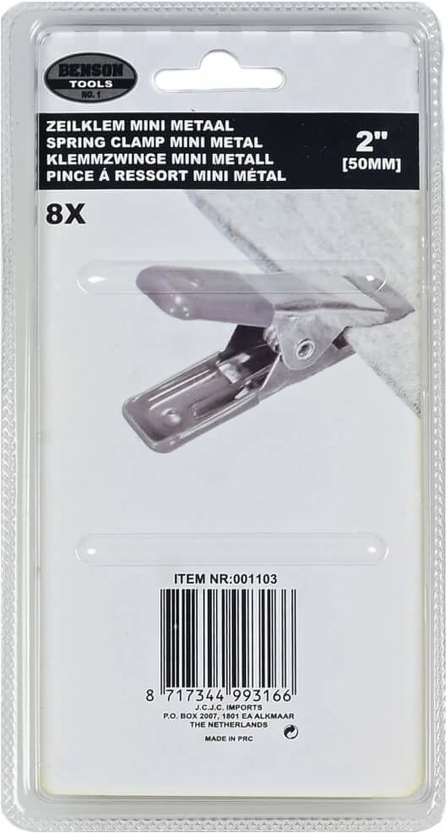 Benson Metalen Veerklem - 50 Mm - 8 Stuks - Afbeelding 9