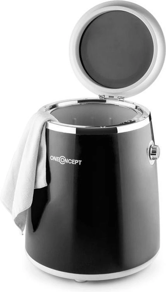 Ecowash Pico Mini-wasmachine En Centrifuge - 3,5 Kg - 380 W - IPX4 Waterdicht - Centrifugatievermogen 1320 TPM - Zwart - Afbeelding 2