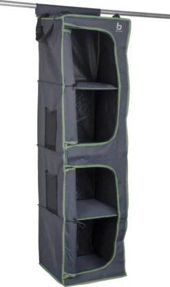 Bo-Camp - Tentorganizer - 4-vaks - 2 Deurtjes - 35x35x131 Cm - Grijs