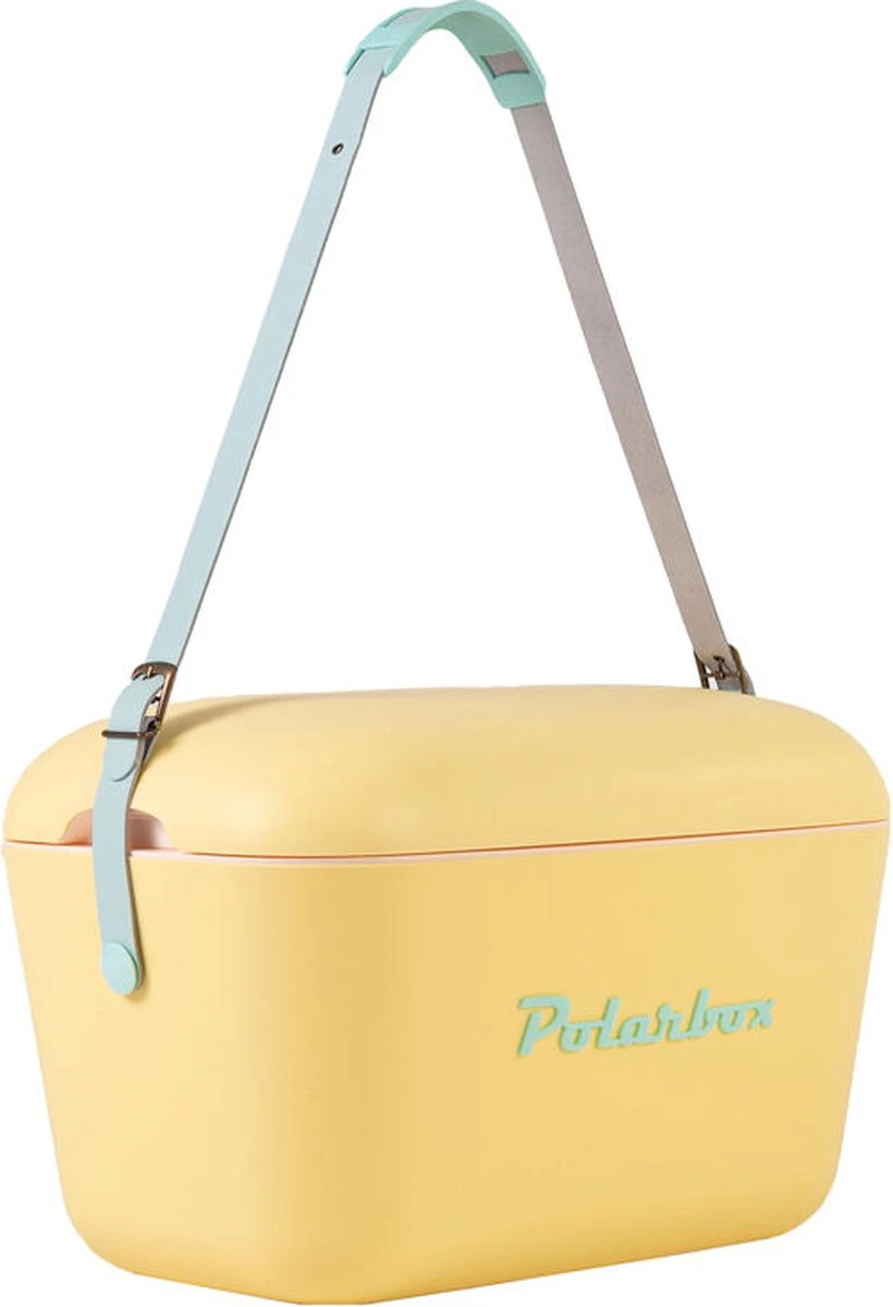 Merkloos Polarbox - Koelbox - Met Schouderband - Geel - 20 Liter - 45x30x(H)27cm - Afbeelding 6