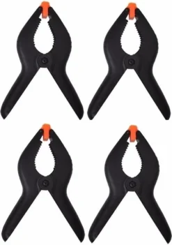 Merkloos Hobby Lijmklemmen - 4 Stuks - 10 Cm - Marktkraam Klemmen/ Hobbyklemmen