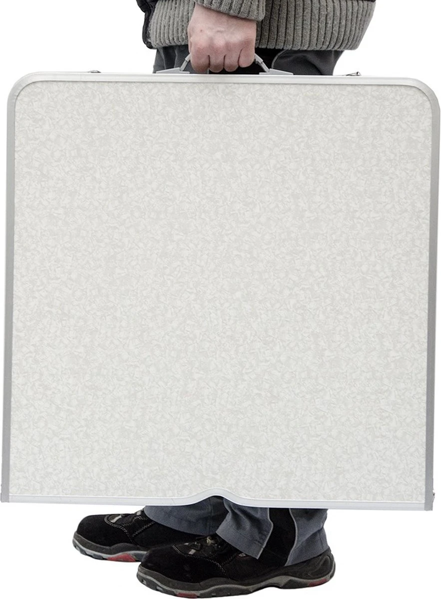 Inklapbare, In Hoogte Verstelbare Campingtafel 120x60x70cm Incl. 4 Inklapbare Krukken Campingtafel S - Afbeelding 4