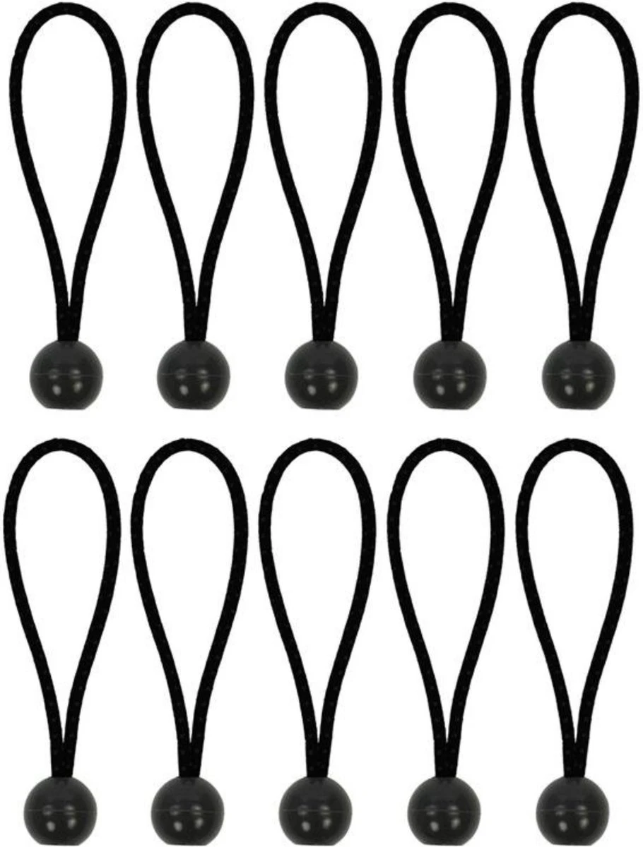 ProPlus 365644 Tentspannerset Zeltspanner-Set 10 Stück - Elastisch 15cm Mit Kunststoffball 10 Stuk(s)