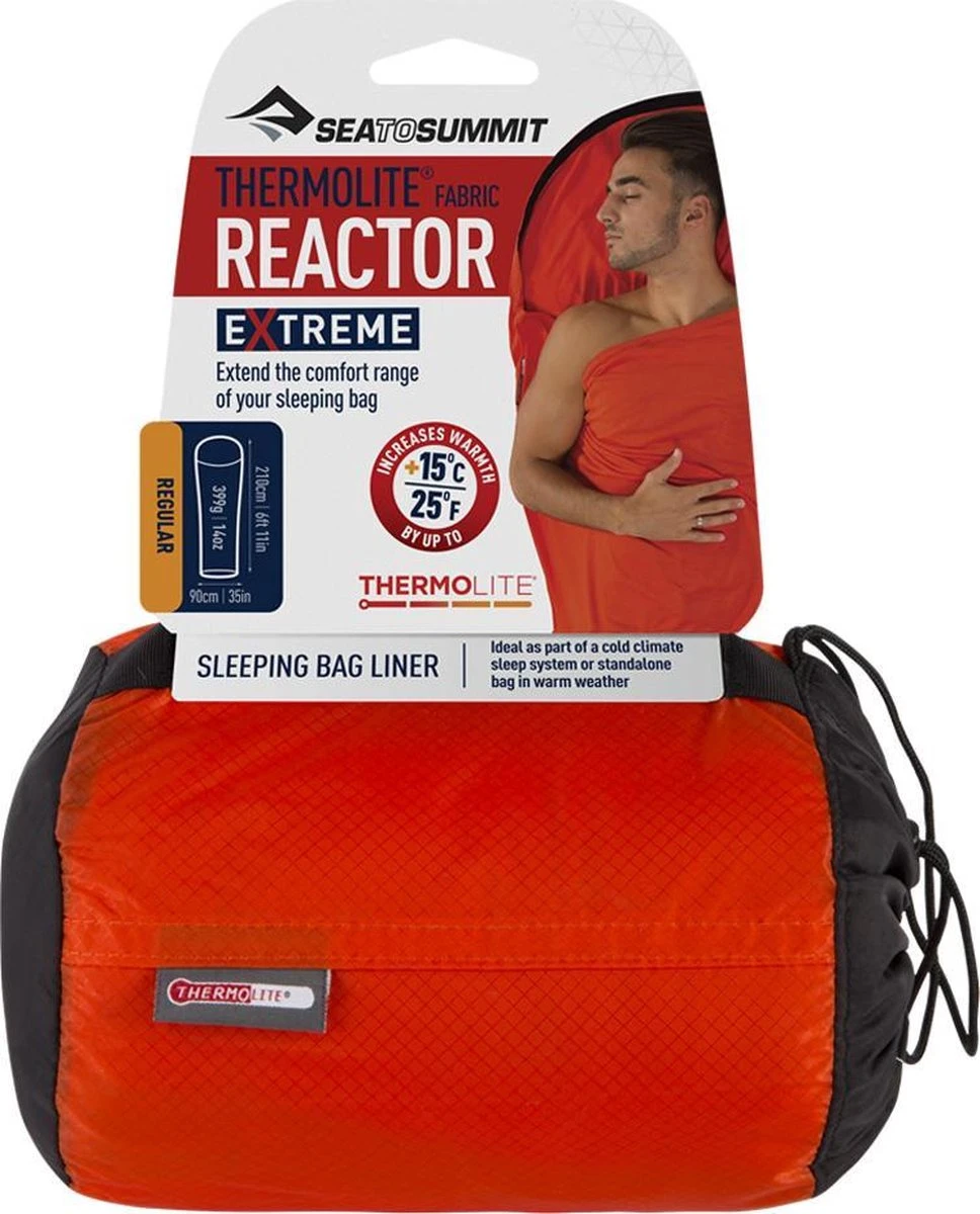 Sea To Summit - Reactor Extreme Thermolite® Mummy Liner Long - Lakenzak - Extra Verwarmend - Lang